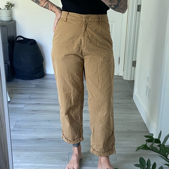 khaki pants womens high waisted